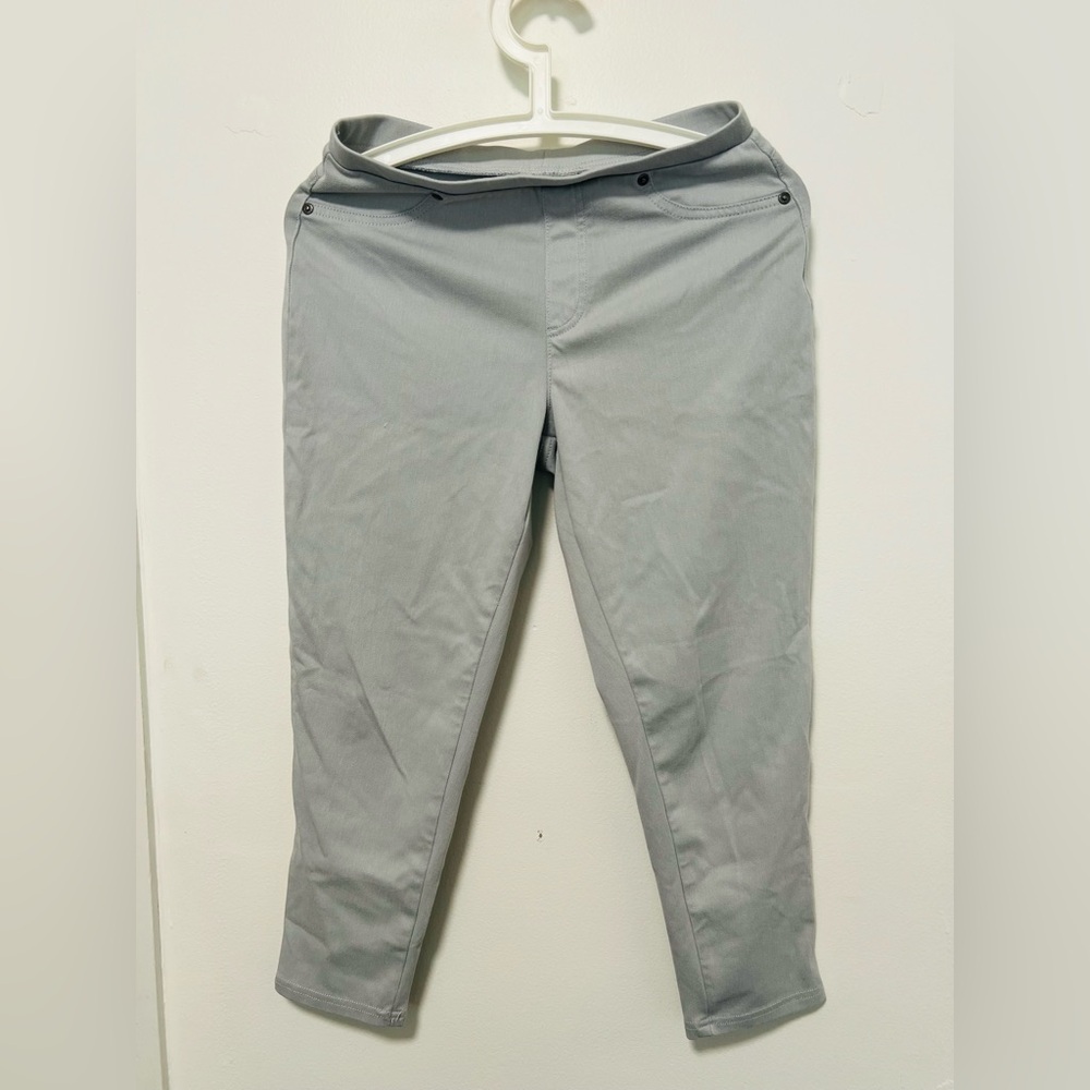 Style & Co. Gray Ankle-Length Cropped Pants